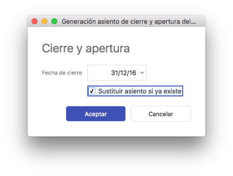 Cierre y apertura